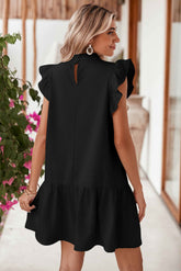 Chic Round Neck Shift Dress for Effortless Style-2
